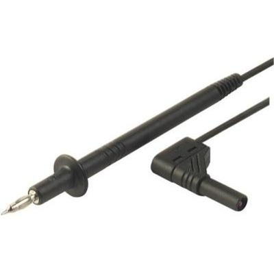 SKS Hirschmann PL 2600 SIL S WS Puntali di sicurezza [Spina a banana 4 mm - Sonda] 1.00 m Nero