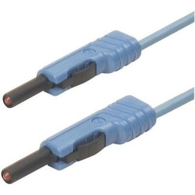 SKS Hirschmann MLB 50/1 V bl Cavo di misura [Spina a banana 4 mm - Spina a banana 4 mm] 0.50 m Blu