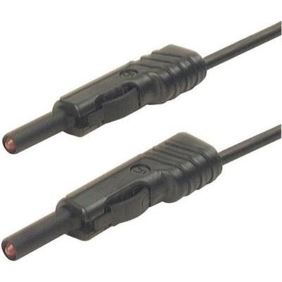 SKS Hirschmann MLB 200/1 V sw Cavo di misura [Spina a banana 4 mm - Spina a banana 4 mm] 2.00 m Nero
