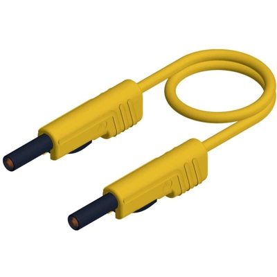 SKS Hirschmann MLB 50/1 V ge Cavo di misura [Spina a banana 4 mm - Spina a banana 4 mm] 0.50 m Giallo