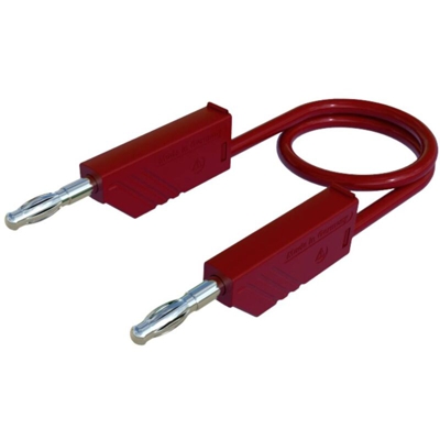SKS Hirschmann MLN 25/2,5 RT Cavo di misura [Spina a banana 4 mm - Spina a banana 4 mm] 25.00 cm Rosso