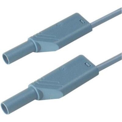 SKS Hirschmann MLS SIL WS 200/1 Puntali di sicurezza [Spina a banana 4 mm - Spina a banana 4 mm] 2.00 m Blu