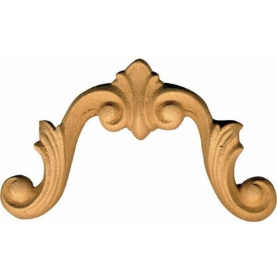 Fregio per Mobili in Pasta di Legno finitura Grezza 97x60 mm art. 03.4045 - 2pz - EAC
