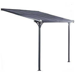 Gazebo Pergola A Parete Gardiun Elliot - 8 M² 313x254x220/260 Cm Alluminio E Policarbonato precio