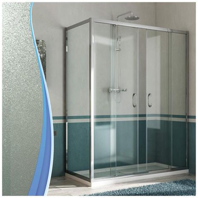 Box Doccia 90x140 Cm H185 Stampato C Mod. Replay Duo 2 Ante