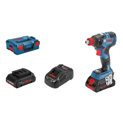 Bosch Professional Avvitatore a Massa Battente a Batteria GDX 18V 18 V Coppia di Serraggio 200 NM Valigetta L-BOXX 136 72W Blu en oferta