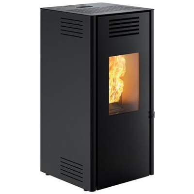 Stufa A Pellet Ventilata Lato Nero