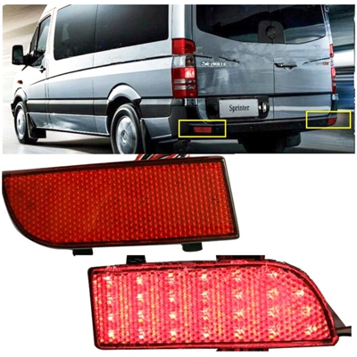 Kit 2 Fanali Posteriori A Led Rosso Per Mercedes Benz Sprinter Viano Sostituzione Riflettore Catarifrangente Originale - CARALL