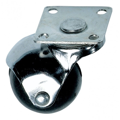 Ruota Sferica in Nylon con Piastra Girevole Ø 50 mm Piastra 40x40 mm Maurer 2 pz