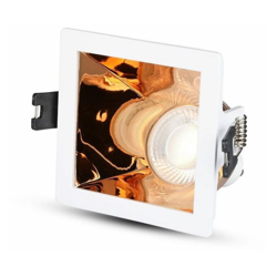 Portafaretto LED da Incasso GU10 Quadrato Colore Bianco con Supporto Inclinato Oro Rosa - V-tac precio