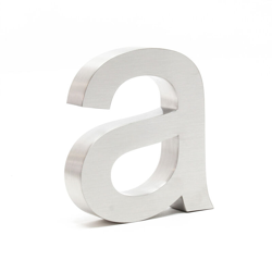 Civico in 3D lettera "a" acciaio inossidabile 15cm carattere Arial antiruggine - WILTEC en oferta