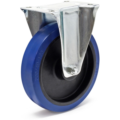 Rotella di supporto 200mm in plastica silenziosa con piastra montaggio capacità carico fino a 350kg - WILTEC