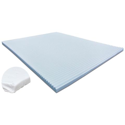 Topper Correttore Materasso Piazza E Mezza In Memory Foam Fresh Wave 120 X 195 X 6 Cm, Fodera Sfoderabile In Maxicool, Fresco, Traspirante, Ergonomico, Antiacaro, Dotato Di Elastici Sugli Angoli, A Portanza Differenziata