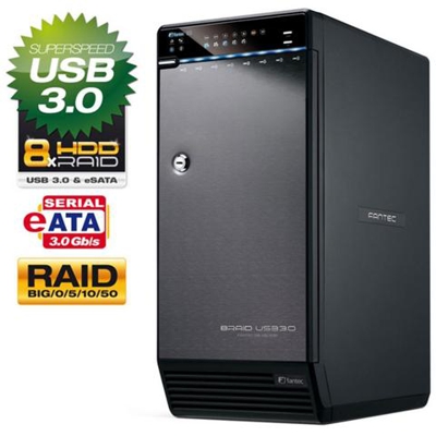 qb-x8us3r box raid a 8 dischi sata black