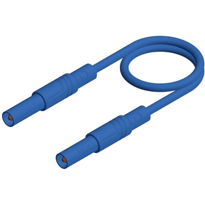SKS Hirschmann MLS GG 200/1 bl Puntali di sicurezza [Spina a banana 4 mm - Spina a banana 4 mm] 2.00 m Blu