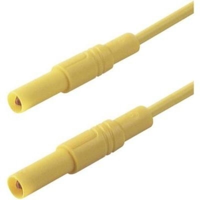 SKS Hirschmann MLS GG 100/1 ge Puntali di sicurezza [Spina a banana 4 mm - Spina a banana 4 mm] 1.00 m Giallo