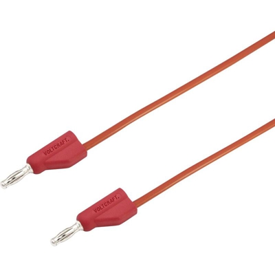 VOLTCRAFT MSB-300 Cavo di misura [Spina a banana 4 mm - Spina a banana 4 mm] 1.50 m Rosso
