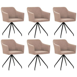 Sedie Per Sala Da Pranzo 6 Pz Girevoli In Tessuto Talpa en oferta