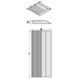 Set Di 4 Coltelli Zigrinati X Pialla 650x60x8 Hs 793.650.60 características