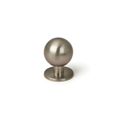 Pomolo stile contemporaneo, Zama, Nichel Satinato, 30 mm di diametro. Marchio REI