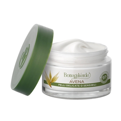 AVENA - Crema facial para pieles delicadas o sensibles con leche de Avena de Tenuta Massaini (50 ml) - hidratante, nutritiva y lenitiva