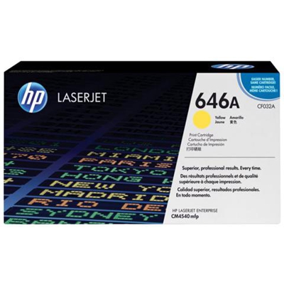 vers CF032AC Toner Originale Giallo per LaserJet CM4540 MF Capacit? 12500 Pagine