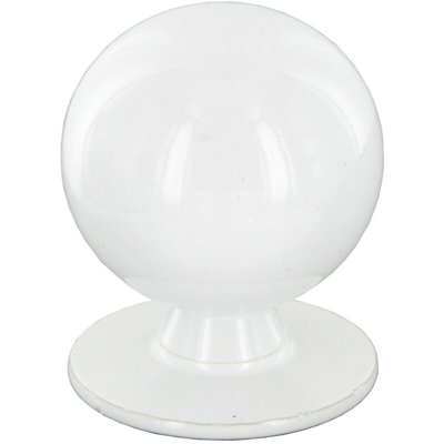 Pomolo pomello per mobili bianco lucido 25 mm 25 pezzi art. P2172.21 - Cafim