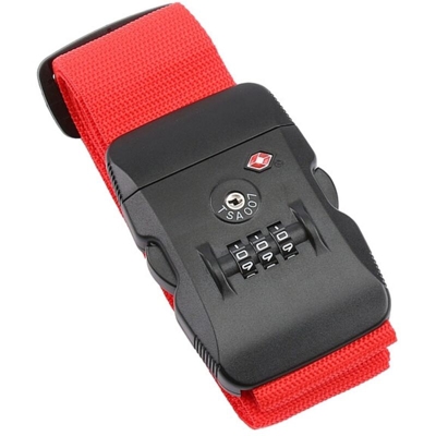 6012 Cinghia per valigie 50 mm TSA Rosso - Olymp