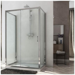 Box Doccia 3 Lati 75x130x75 Cm H185 Trasparente Mod. Replay Trio 1 Anta en oferta