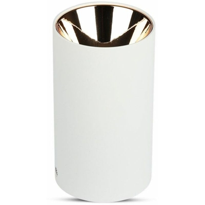 Portafaretto LED Montaggio a Plafone Rotondo GU10 Corpo Bianco Riflettore Oro Rosa - V-tac