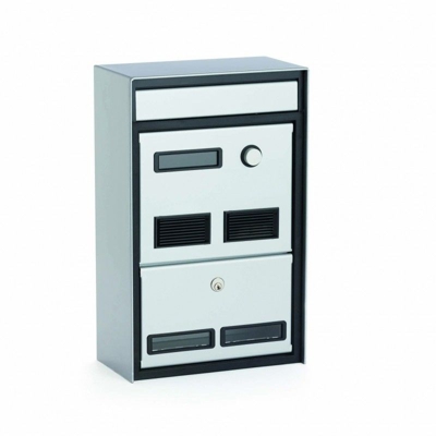 Cassetta postale con citofono SCT8 1P alluminio silver - SILMEC