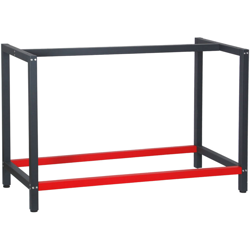 Telaio per banco da lavoro 125x57x81 cm acciaio antracite-rosso base per tavolo - WILTEC precio