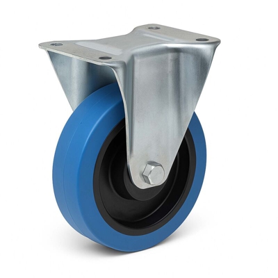 Rotella di supporto 160mm in plastica silenziosa con piastra montaggio capacità carico fino a 300kg - WILTEC