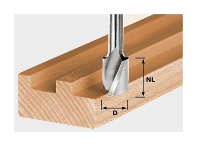 Fresa a spirale HS gambo 8 mm HS Spi S8 D20/25 - Festool