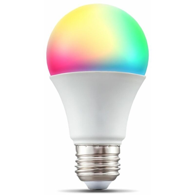 Lampadina LED smart RGB E27, luce calda fredda colorata, dimmerabile con lo smartphone, funziona con App per iOS e Android, Amazon Alexa, Google