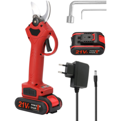 Pruner litio ricaricabile frutta albero forbici giardinaggio giardino rami di potatura wireless rosso strumento due societa carica di potere, 220V UE en oferta