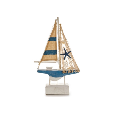 Barco Legno (5,5 x 31,5 x 19 cm) Luci LED - GIFT DECOR
