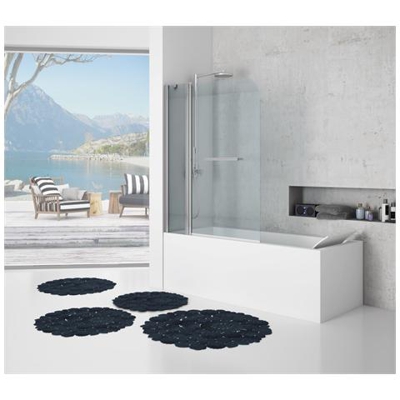 Parete Vasca 120-122 Con Elemento Fisso, Vetro Trasparente - New Plus