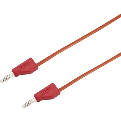 VOLTCRAFT MSB-300 Cavo di misura [Spina a banana 4 mm - Spina a banana 4 mm] 0.75 m Rosso