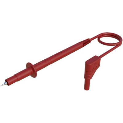 SKS Hirschmann PL 2600 SIL S WS Puntali di sicurezza [Spina a banana 4 mm - Sonda] 1.00 m Rosso