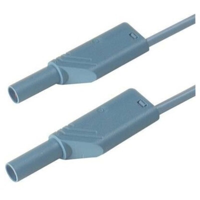 SKS Hirschmann MLS SIL WS 50/1 Puntali di sicurezza [Spina a banana 4 mm - Spina a banana 4 mm] 0.50 m Blu