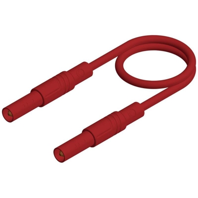 SKS Hirschmann MLS GG 100/2,5 rt Puntali di sicurezza [Spina a banana 4 mm - Spina a banana 4 mm] 1.00 m Rosso