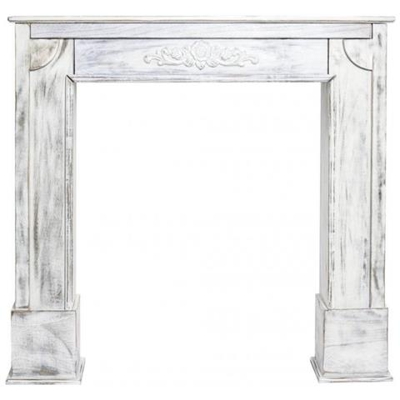 Camino Decorazione Caminettolegno Bianco Stile Shabby Sala