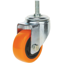 PrimeMatik - Rotelle pivotanti ruote industriale di poliuretano senza freno 75 mm M12 en oferta