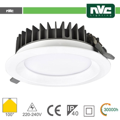 downlight led faro 15 watt 220-240 volt 90° A+ CE IP40 bianco bianco caldo no tondo lif nvd924515w30k - NVC