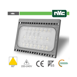 proiettore per esterni slim 220-240 volt 50 watt A+ CE IP65 bianco naturale grigio no lif nvd103s50w40k - NVC características