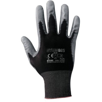Guanti Nylon Poliuretano Eco-Lite Nero Tg.7 - NERI