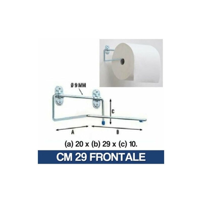 Marca - GANCIO A MURO PARETE MULTIUSO APPENDI ROTOLONE TUBO ATTREZZI OFFICINA 35040V CM 29 FRONTALE (36041)