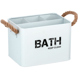 Wenko - Contenitore da bagno con 4 divisori Gara bianco en oferta