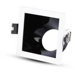 Portafaretto LED V-TAC da Incasso GU10 Quadrato Colore Bianco con Supporto Inclinato Nero características